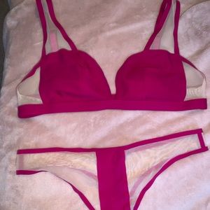 NWOT VICTORIA’S SECRET purple mesh set